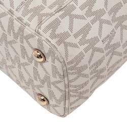 Pre Owned حقيبة يد توتس مايكل مايكل كورس جيت سيت كانفاس بيج مقوى