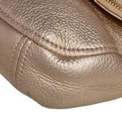 مملوكة مسبقًا حقيبة كروس مايكل مايكل كورس بيدفورد جلد ذهبي ميتاليك 