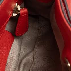 Pre Owned MICHAEL Michael Kors Red Leather Mini Hamilton Crossbody Bag