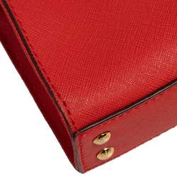 Pre Owned MICHAEL Michael Kors Red Leather Mini Hamilton Crossbody Bag