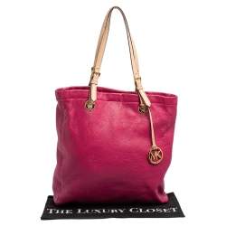 Pre Owned حقيبة يد توتس مايكل مايكل كورس نورث ساوث جلد أرجواني