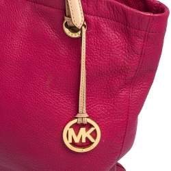 Pre Owned حقيبة يد توتس مايكل مايكل كورس نورث ساوث جلد أرجواني