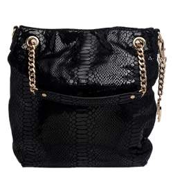 مملوكة مسبقًا MICHAEL Michael Kors Python Embossed Leather Chain Tote