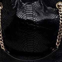 مملوكة مسبقًا MICHAEL Michael Kors Python Embossed Leather Chain Tote
