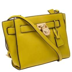 Pre Owned حقيبة كورس مايكل مايكل كورس هاميلتون جلد أصفر