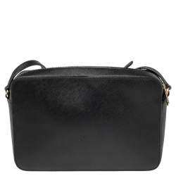 Pre Owned MICHAEL Michael Kors Black Leather Studded Sandrine Crossbody Bag