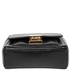 Pre Owned MICHAEL Michael Kors Black Leather Mindy Top Handle Bag