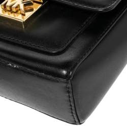 Pre Owned MICHAEL Michael Kors Black Leather Mindy Top Handle Bag