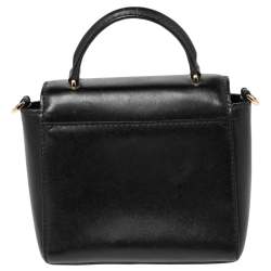 Pre Owned MICHAEL Michael Kors Black Leather Mindy Top Handle Bag