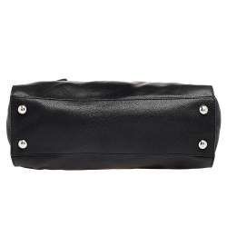 Pre Owned حقيبة يد توتس مايكل مايكل كورس هاميلتون ايست ويست جلد أسود متوسطة