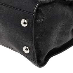 Pre Owned حقيبة يد توتس مايكل مايكل كورس هاميلتون ايست ويست جلد أسود متوسطة