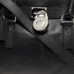 Pre Owned حقيبة يد توتس مايكل مايكل كورس هاميلتون ايست ويست جلد أسود متوسطة