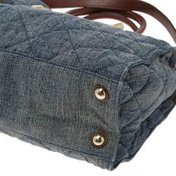 Pre Owned MICHAEL Michael Kors Blue Denim And Leather Hamilton Shoulder Bag