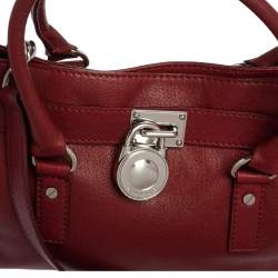 Pre Owned حقيبة يد توتس مايكل مايكل كورس هاميلتون إيست ويست جلد أحمر