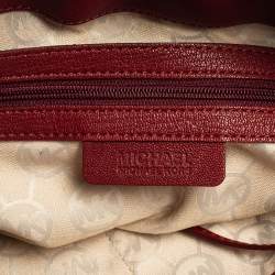 Pre Owned حقيبة يد توتس مايكل مايكل كورس هاميلتون إيست ويست جلد أحمر