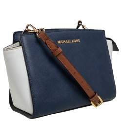 Pre Owned MICHAEL Michael Kors Tricolor Leather Small Selma Crossbody Bag