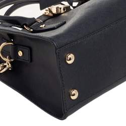 Pre Owned MICHAEL Michael Kors Black Leather Medium Hamilton East West Tote