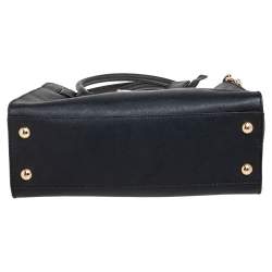 Pre Owned MICHAEL Michael Kors Black Leather Medium Hamilton East West Tote