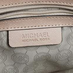 Pre Owned MICHAEL Michael Kors Beige Saffiano Leather Medium Selma Tote