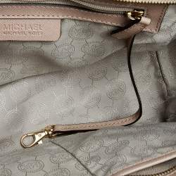 Pre Owned MICHAEL Michael Kors Beige Saffiano Leather Medium Selma Tote