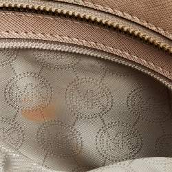 Pre Owned MICHAEL Michael Kors Beige Saffiano Leather Medium Selma Tote