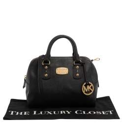 Pre Owned MICHAEL Michael Kors Black Leather Dome Satchel