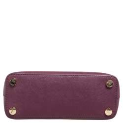 Pre Owned حقيبة ساتشل مايكل مايكل كورس سافانا جلد سافيانو برقوقي صغيرة