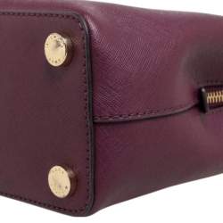 Pre Owned حقيبة ساتشل مايكل مايكل كورس سافانا جلد سافيانو برقوقي صغيرة