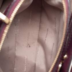 Pre Owned حقيبة ساتشل مايكل مايكل كورس سافانا جلد سافيانو برقوقي صغيرة