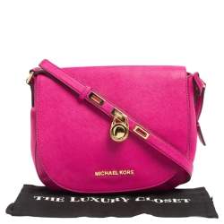 MICHAEL Michael Kors Fuchsia Leather Hamilton Messenger Bag