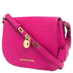 MICHAEL Michael Kors Fuchsia Leather Hamilton Messenger Bag