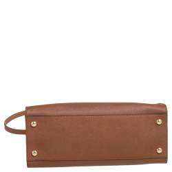 Pre Owned MICHAEL Michael Kors Brown Leather North South Hamilton Tote