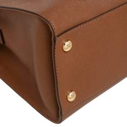 Pre Owned MICHAEL Michael Kors Brown Leather North South Hamilton Tote