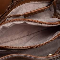 Pre Owned MICHAEL Michael Kors Brown Leather North South Hamilton Tote