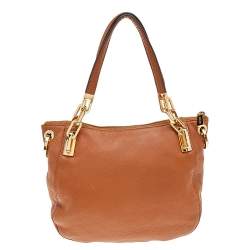 Pre Owned MICHAEL Michael Kors Brown Leather Brooke Shoulder Bag