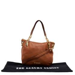 Pre Owned MICHAEL Michael Kors Brown Leather Brooke Shoulder Bag