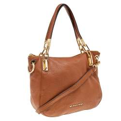Pre Owned MICHAEL Michael Kors Brown Leather Brooke Shoulder Bag