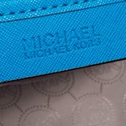 MICHAEL Michael Kors Blue Saffiano Leather Large Selma Tote
