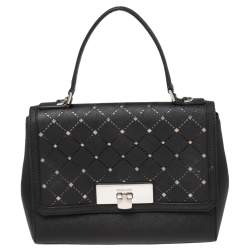 MICHAEL Michael Kors Black Perforated Leather Callie Top Handle Bag MICHAEL Michael  Kors | TLC