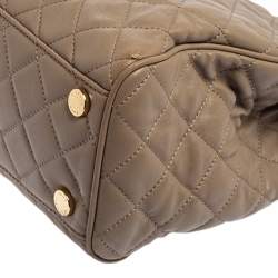 Pre Owned MICHAEL Michael Kors Beige Quilted Leather Large Susannah Tote