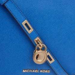 مملوكة مسبقًا حقيبة كروس مايكل مايكل كورس هاميلتون جلد سافيانو أزرق