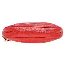 Pre Owned MICHAEL Michael Kors Red Leather Jet Set Crossbody Bag