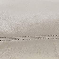 Pre Owned MICHAEL Michael Kors Off White Leather Crossbody Bag