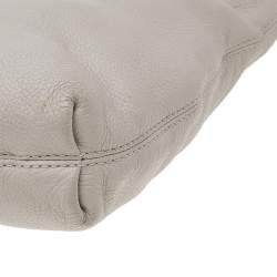 Pre Owned MICHAEL Michael Kors Off White Leather Crossbody Bag