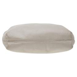 Pre Owned MICHAEL Michael Kors Off White Leather Crossbody Bag