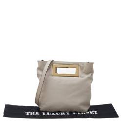 Pre Owned MICHAEL Michael Kors Off White Leather Crossbody Bag