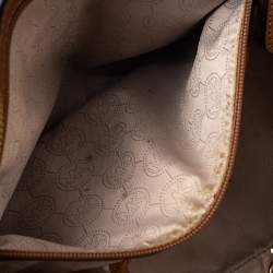 Pre Owned حقيبة يد توتس مايكل مايكل كورس سيلما جلد سافيانو بني كبيرة