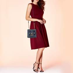 Pre Owned MICHAEL Michael Kors Blue Leather Mini Bridgette Tote