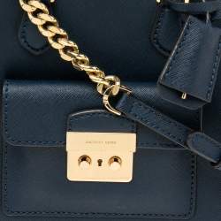 Pre Owned MICHAEL Michael Kors Blue Leather Mini Bridgette Tote