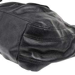 Pre Owned حقيبة كتف مايكل مايكل كورس لودلو جلد أسود برباط 